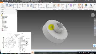 Create 3D Coupling flange by Autodesk Inventor 2017 Tutorial I Use of Revolve Command