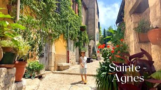 Walking in Sainte Agnès, Beautiful French Village, South of France, French Riviera