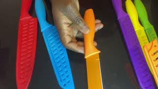 Famous Amazon basics 12-piece Color-Code Kitchen knives Set, 6 Knives with 6 Blade Guards Wealth