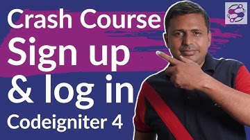 Signup and Login System Crash Course  in Codeigniter 4 | Registration in Codeigniter 4 | Signup ci4