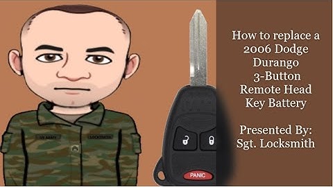 How to replace a 2006 Dodge Durango 3 Button Remote Head Key Battery