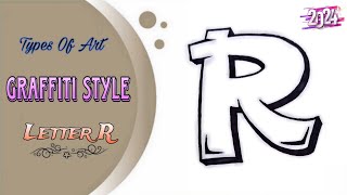 How to Draw the Letter R in Graffiti Style - easy