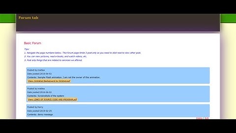 SIMPLE FORUM IN PHP | Source Code & Projects | Review