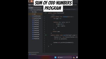 Calculate All The Odd Numbers Sum Between 1 to n Program in Java 🥷🏻👨🏻‍💻 | #coding #java #program