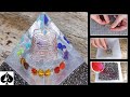 Large Orgonite Pyramid with Chakra Stones/Crystals and Epoxy Resin