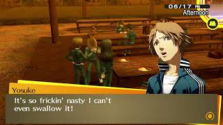Yukiko and Chie almost kill Yosuke and Yu with their bad cooking.