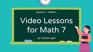 Math 7 -Quarter 1 Week 3 - Absolute Value and Integers