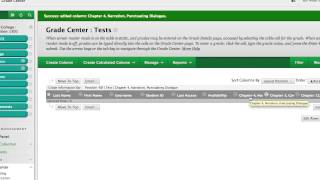 Setting Up the Grade Center in Blackboard
