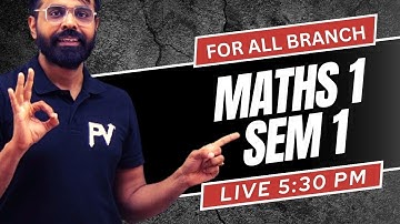 MATHS 1 | ENGINEERING SEM 1 ALL BRANCH & UNIVERSITY | 5:30 PM | SUPDA SAAF..