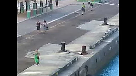 10 devastating videos of people missing their cruise ships