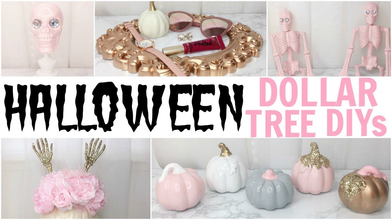 5 EASY & AFFORDABLE HALLOWEEN DIY CRAFTS! ♡ DOLLAR TREE 2017 ♡ GIRLY
