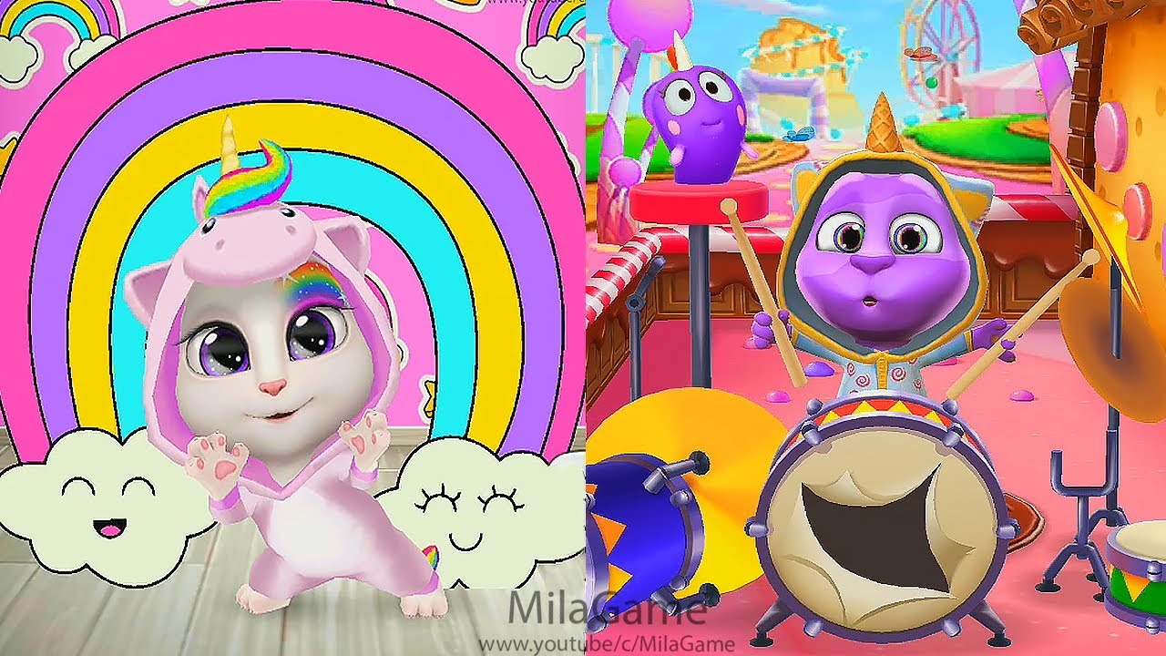 МОЙ ГОВОРЯЩИЙ ТОМ 2 #63 друзья Анджела Ухаживаем за питомцем #Том_2 #Том