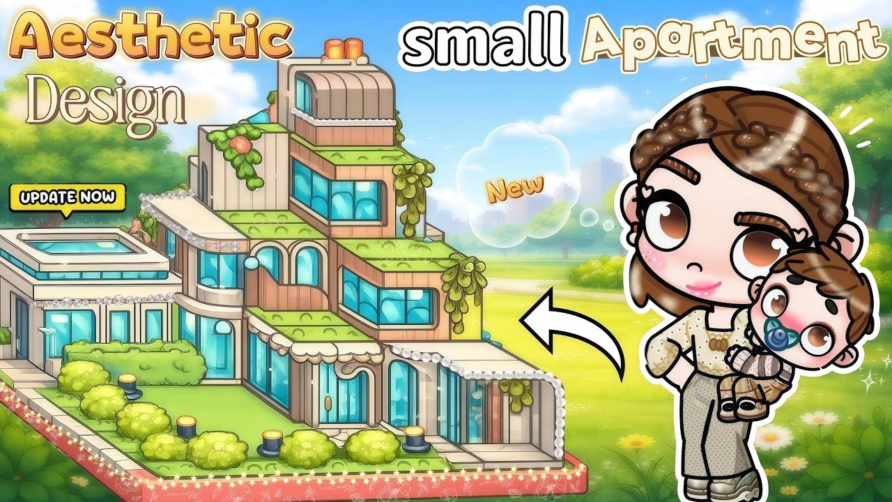 Aesthetic SMALL APARTMENT Design ✨️ Mother 👩 CHILD AVATAR WORLD #pazu #avatarworld 