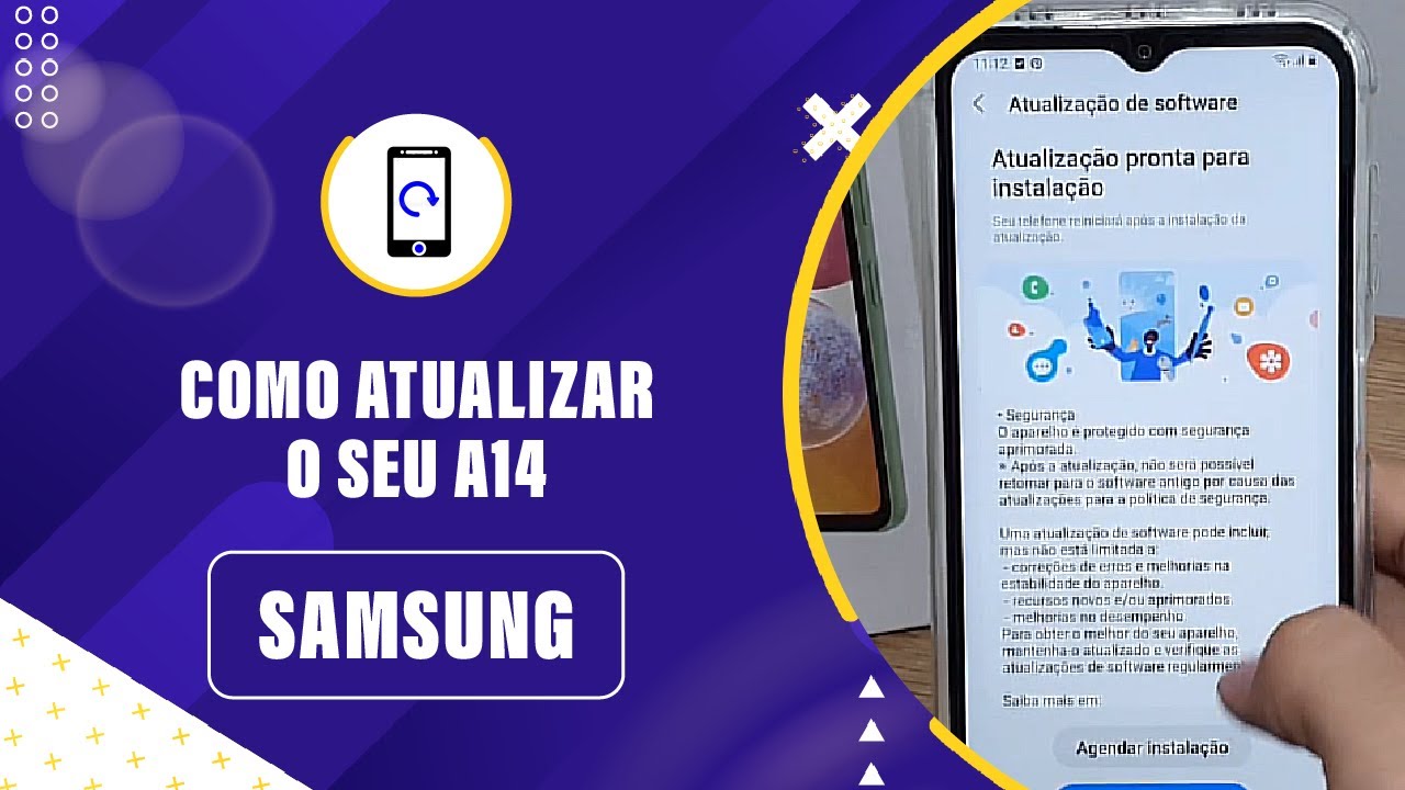 Como atualizar o seu Samsung A14 - Passo a passo - YouTube