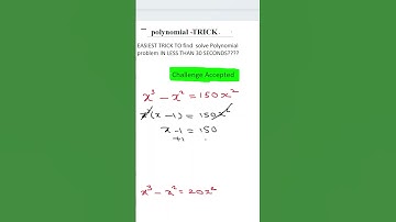 Short Easy Trick ||Polynomial equation|| Math Tricks || #shorts #mathstricks #trending #easymath