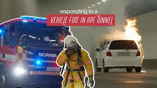 Responding to a Simulated Car Fire in KPE Tunnel - Ex Odyssey