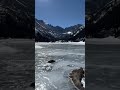 Winter hike to Mills Lake #shorts #hiking #rockymountainnationalpark