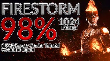 98% FIRESTORM CORNER COMBO GUIDE | Trait Overhead Reset Combo Tutorial W/Inputs | Injustice 2