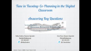 The 5Ws of Co-planning: Answering Key Questions