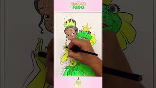 Coloring The Princess and the Frog Princess Tiana #princesstiana #coloring #art