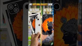 Custom Krishna Mobile Skin 🔥 Before vs After Look! #radheradhe #shortsfeed #iphone13