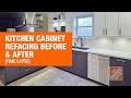 Kitchen cabinet refacing before  after  the home depot canada