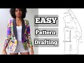 How to draft a shawl collar JACKET pattern | Blazer pattern | coat pattern
