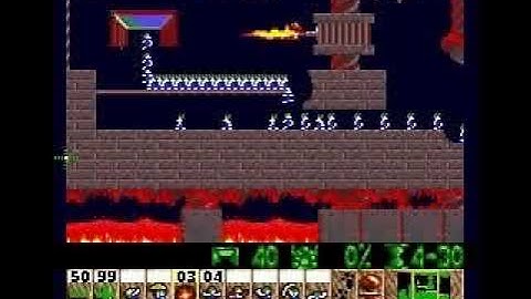 Lemmings (Genesis) - Fun 06: A Task For Blockers And Bombers