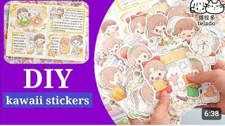 How to make kawaii sticker /Diy handmade sticker at home /easy to