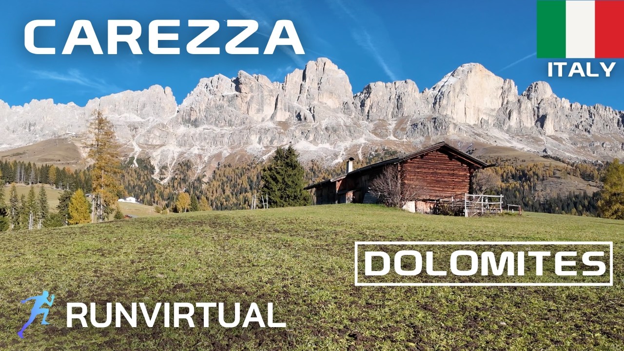 Trail Running in Italy: Mountain Station to Lake Carezza (Dolomites Alpine Scenery)