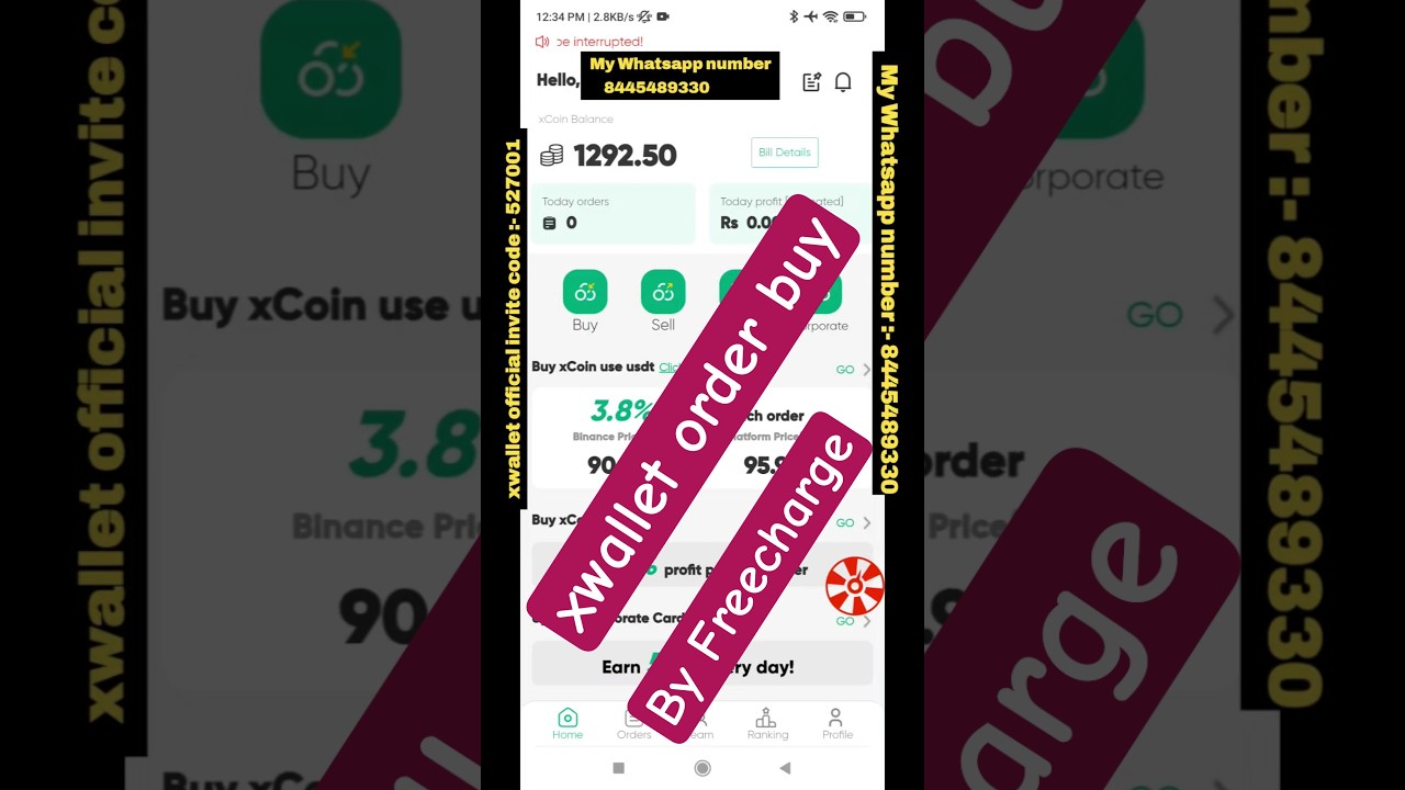 xwallet order buy with freecharge 