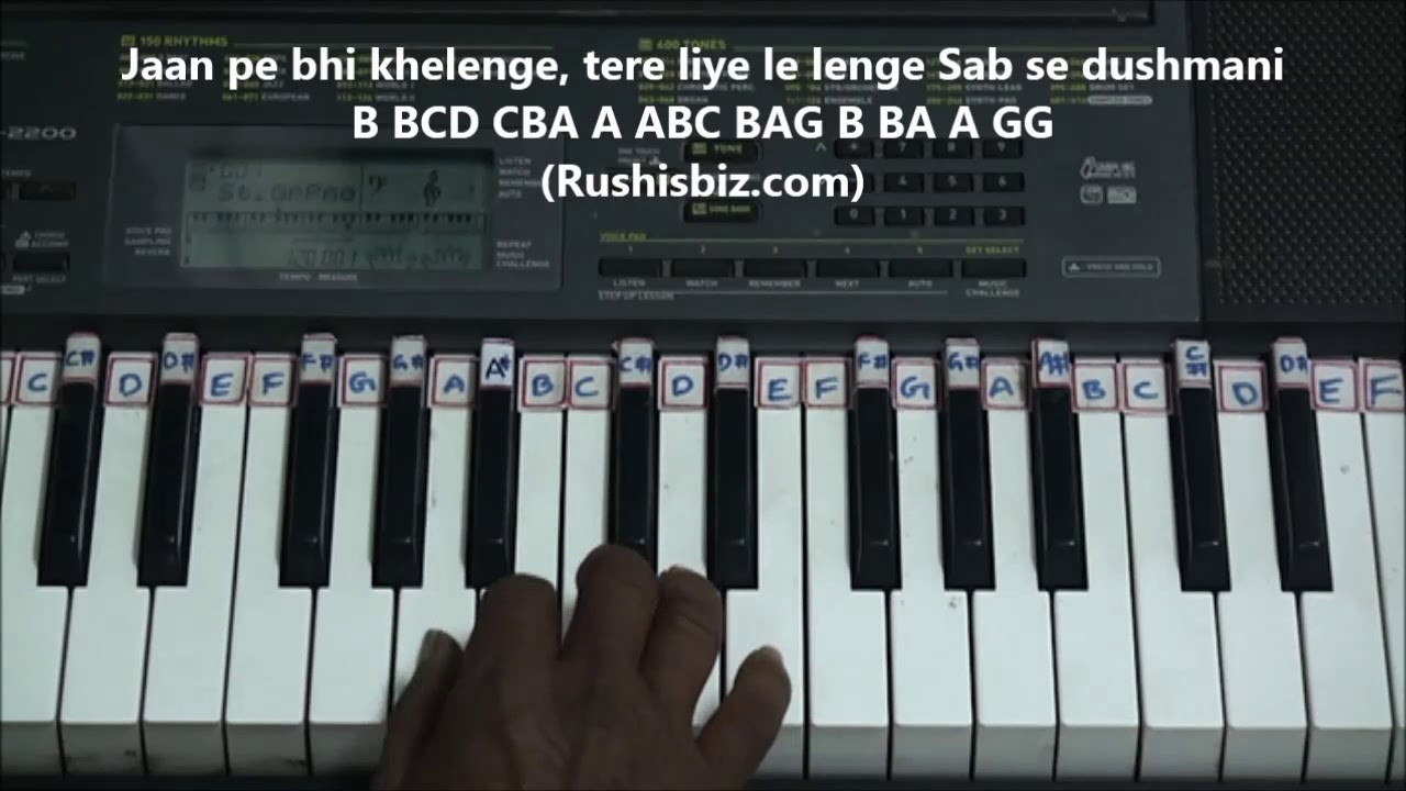 Yeh dosti hum nahin todenge - Piano Tutorials - Sholay movie |1200 Songs BOOK/PDF @399/- 7013658813
