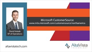 Microsoft Dynamics CustomerSource by Alta Vista Technology