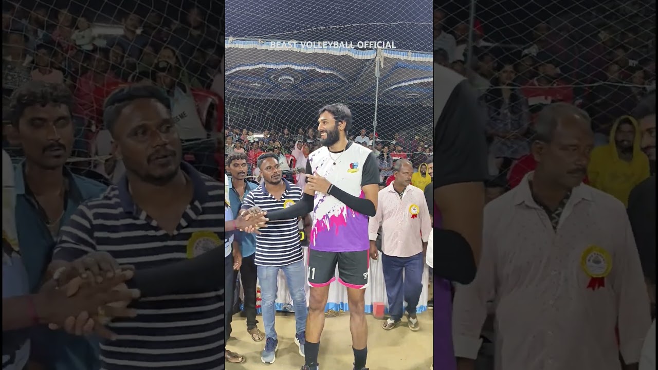 International Volleyball player Ashwal Rai entry at NR Pura Volleyball Tournament 