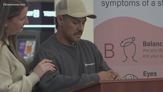 Virginia Beach firefighter reunites with responders who  saved his life after a stroke