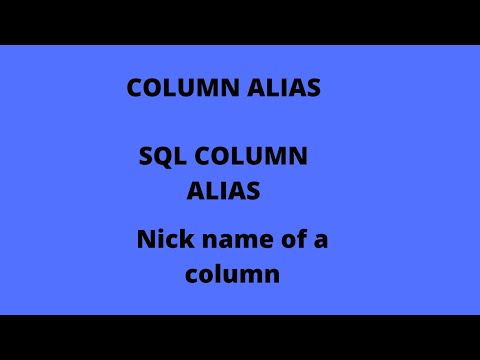 Alias in sql | how to use column Alias in sql | sql Alias | column alias