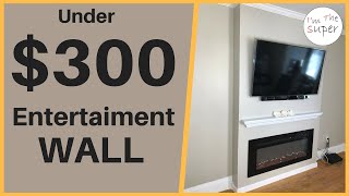 Entertainment Wall : Living Room Accent Wall Fireplace/TV Combo Como Hacer How to