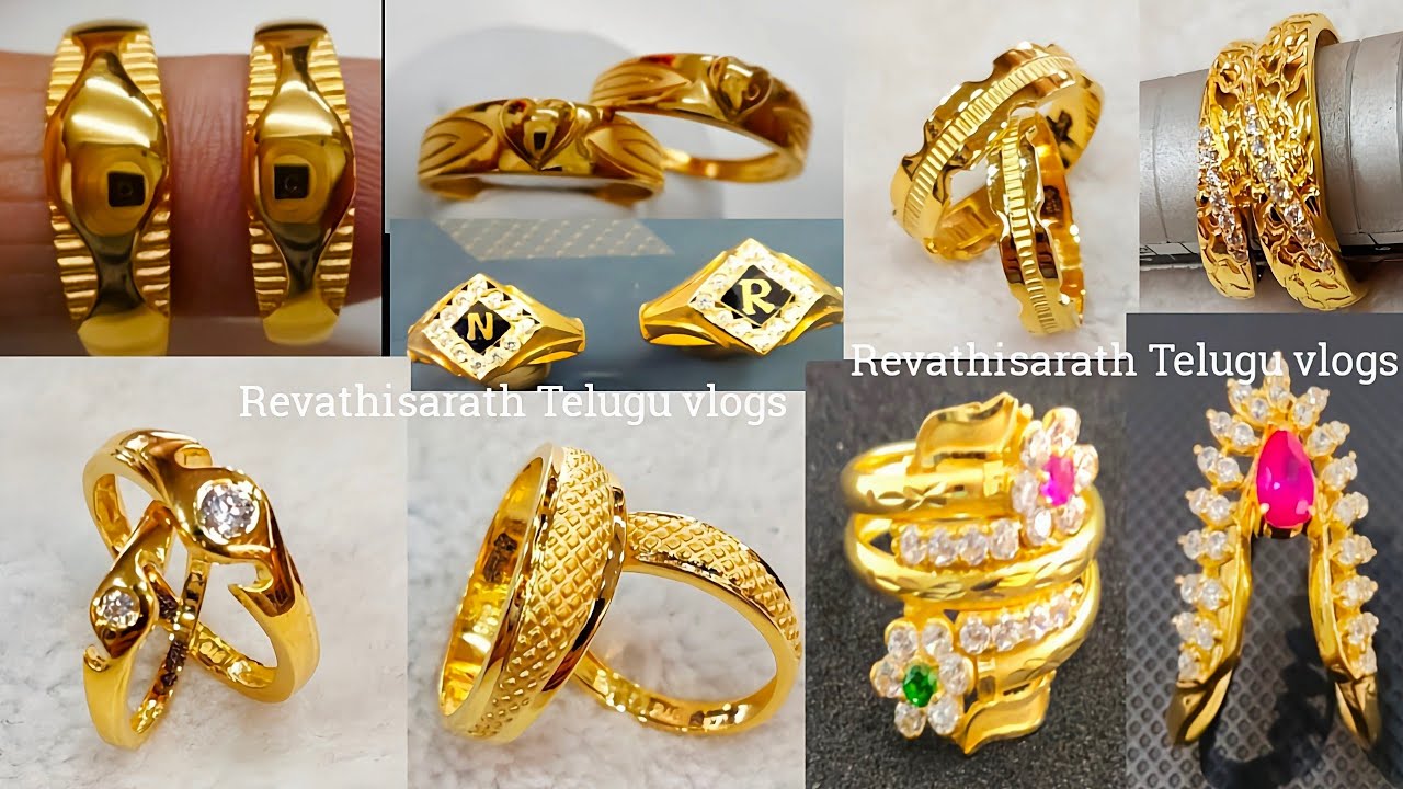 latest gold couple rings designs with weight|gold wedding rings ...