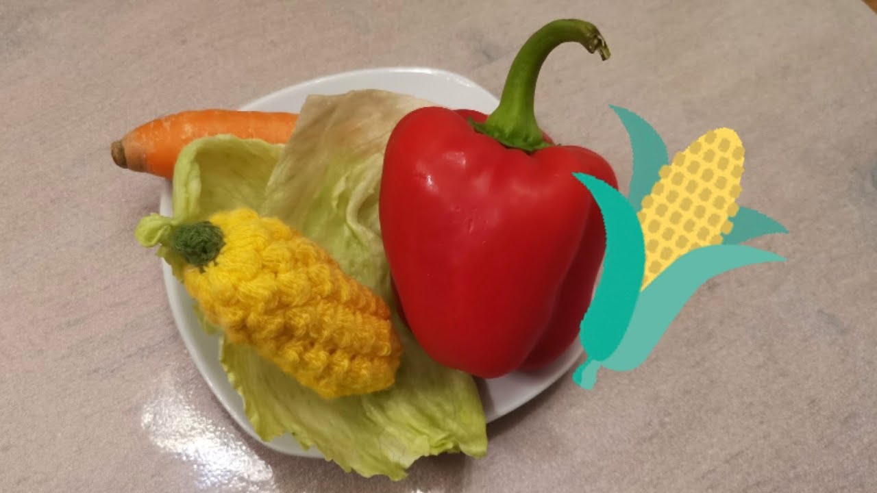 Maiskolben 🌽 gehäkelt - Anleitung mit Video