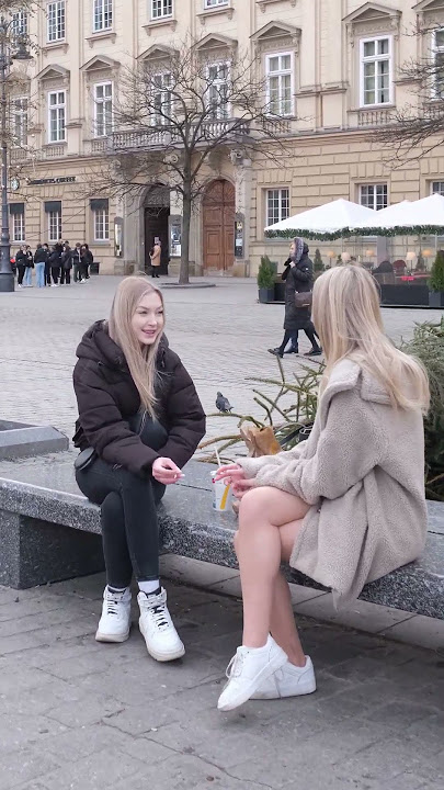 Girls in Poland Kraków wave hand reaction #shorts