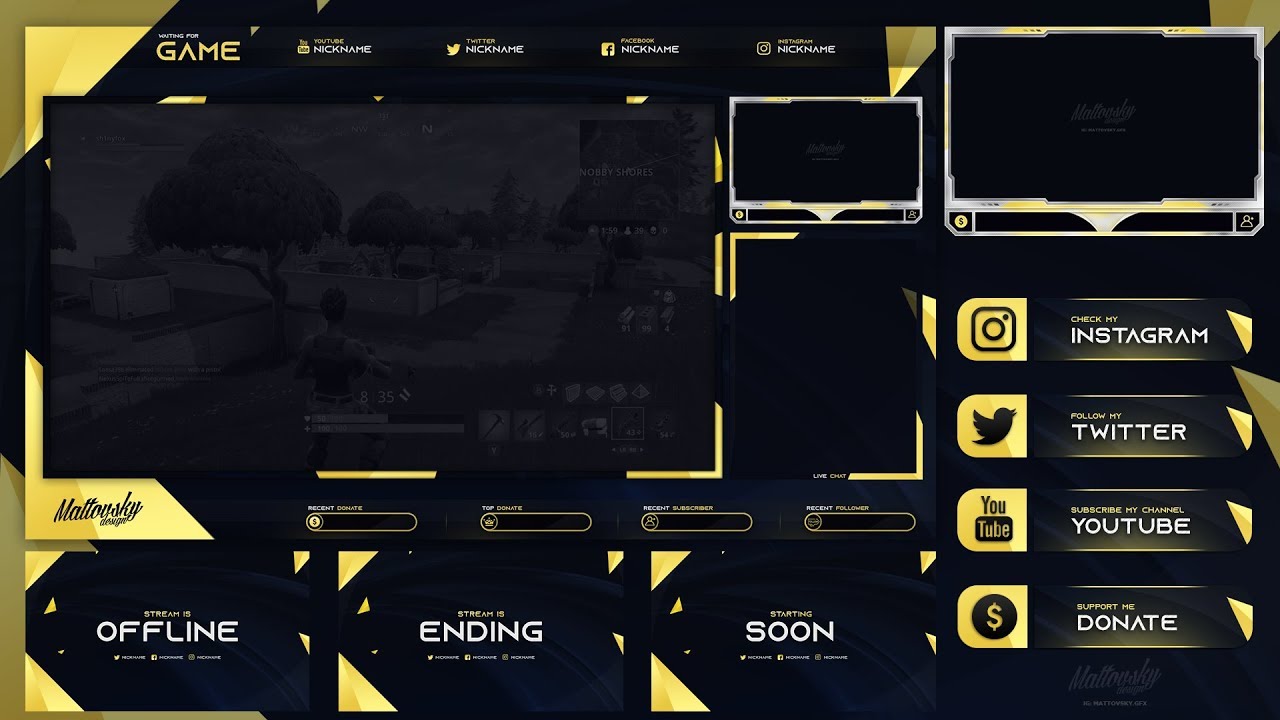 Twitch Stream Overlay Template 2019 12 Youtube
