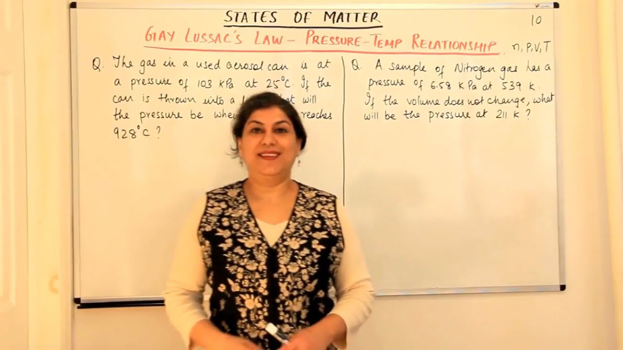Gay Lussac's Law Practice Problems States Of Matter (Part 10) YouTube