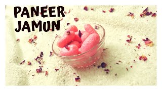 Paneer Jamun | Pink Jamun | Rose Jamun | Pink Rasgulla | Indian dessert