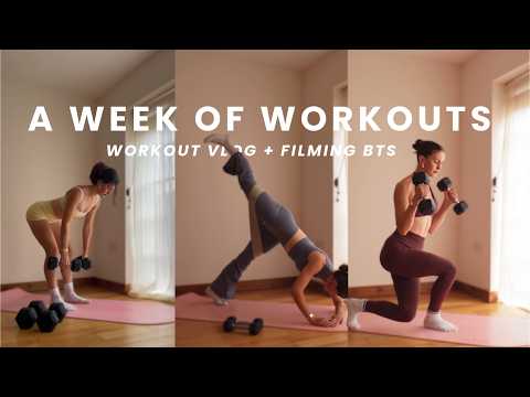 a week of workouts | my at home hybrid training plan for pilates sculpt, strength training & running