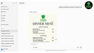Build a Full Restaurant Menu in Minutes with ChatGPT + Canva! #RestaurantAI