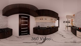 360 degree 3d video|VR modular kitchen|4k video|interior 360Β° video|3d panoramic view|black moon