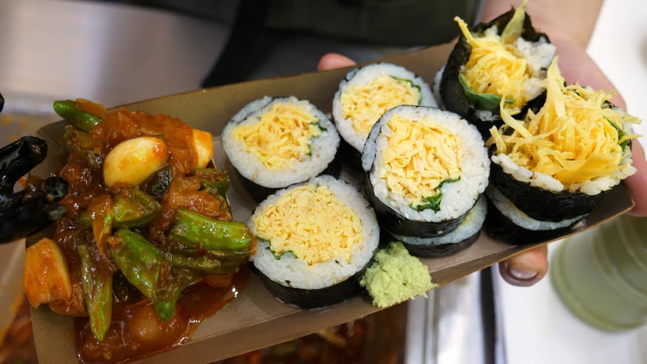 부산에서 난리난 쫄깃한 대창김밥 광복동 / beef intestine gimbap korean street food