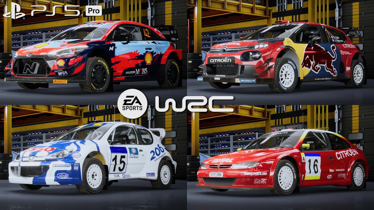 EA Sports WRC: All Car List (98 Cars Final) - Include DLC Le Maestros & Hard Chargers [4KPS5Pro]