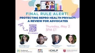 Webinar: Protecting Repro Health Privacy: A Review for Advocates