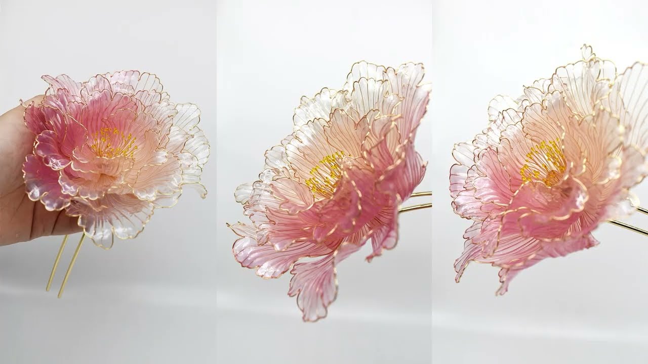 I Made a Resin Dip Peony Flower
